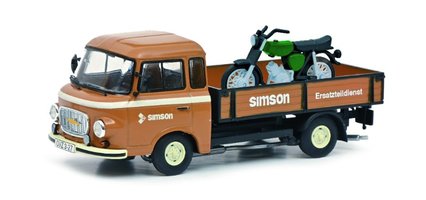 Barkas B1000 Pick-up "Simson" mit dem Fahrrad Simson S51